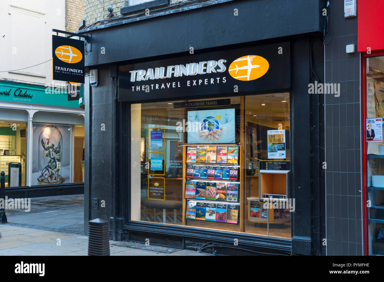 Trailfinders travel agents in Cambridge, England, UK Stock Photo Alamy