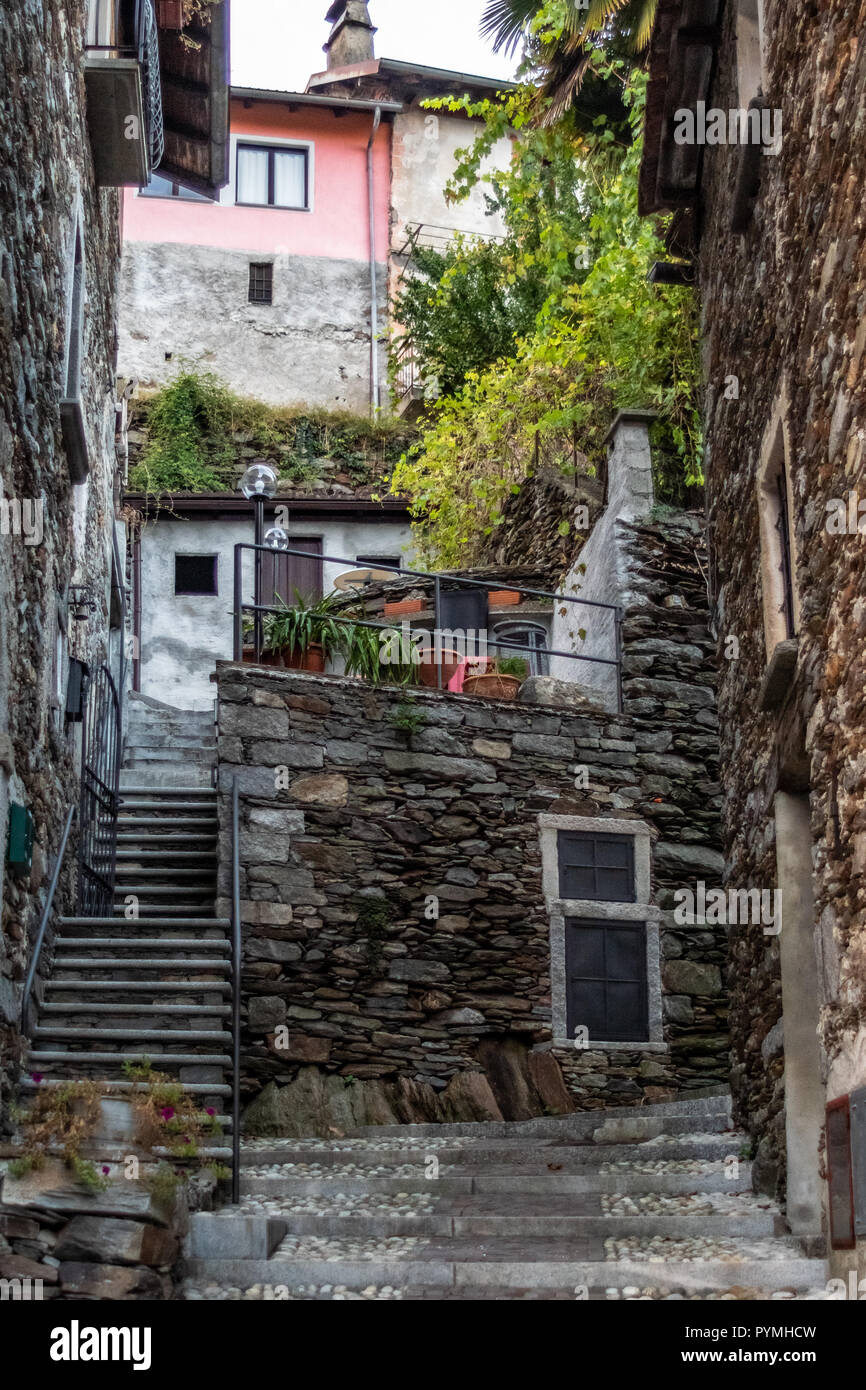 Medieval village of Cavaglio San Donnino high in the mountains above
