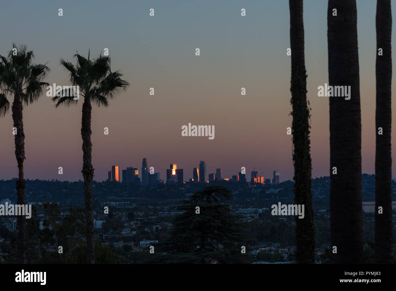 Los Angeles golden hour Stock Photo Alamy