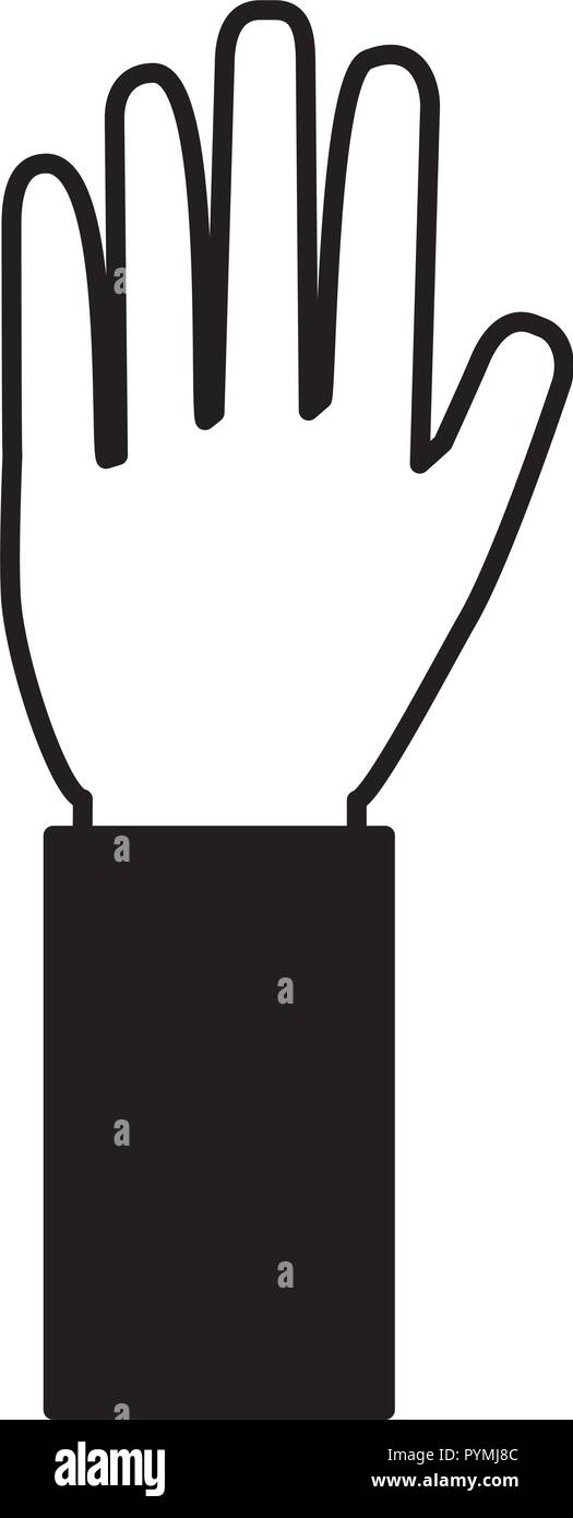 hand up showing five fingers Stock Vector Image & Art Alamy