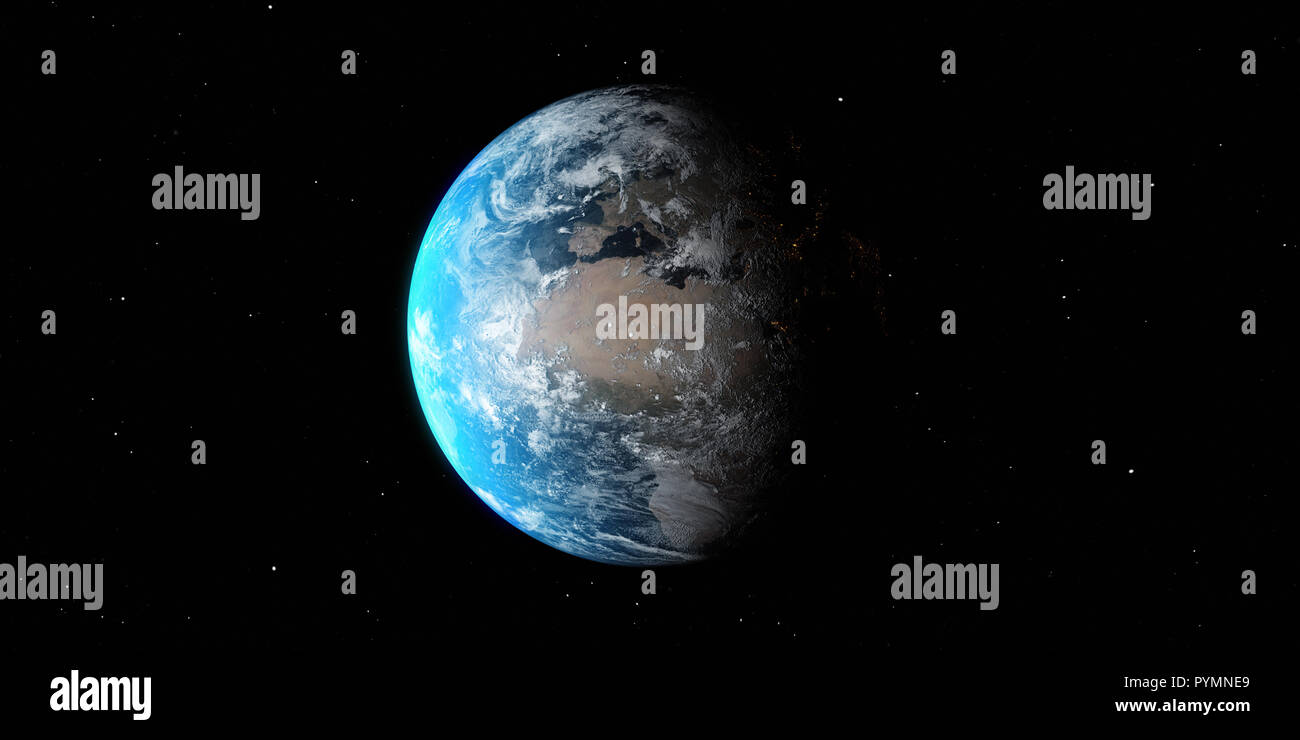 Europe Globe Earth From Space High Resolution Stock Photography and ...