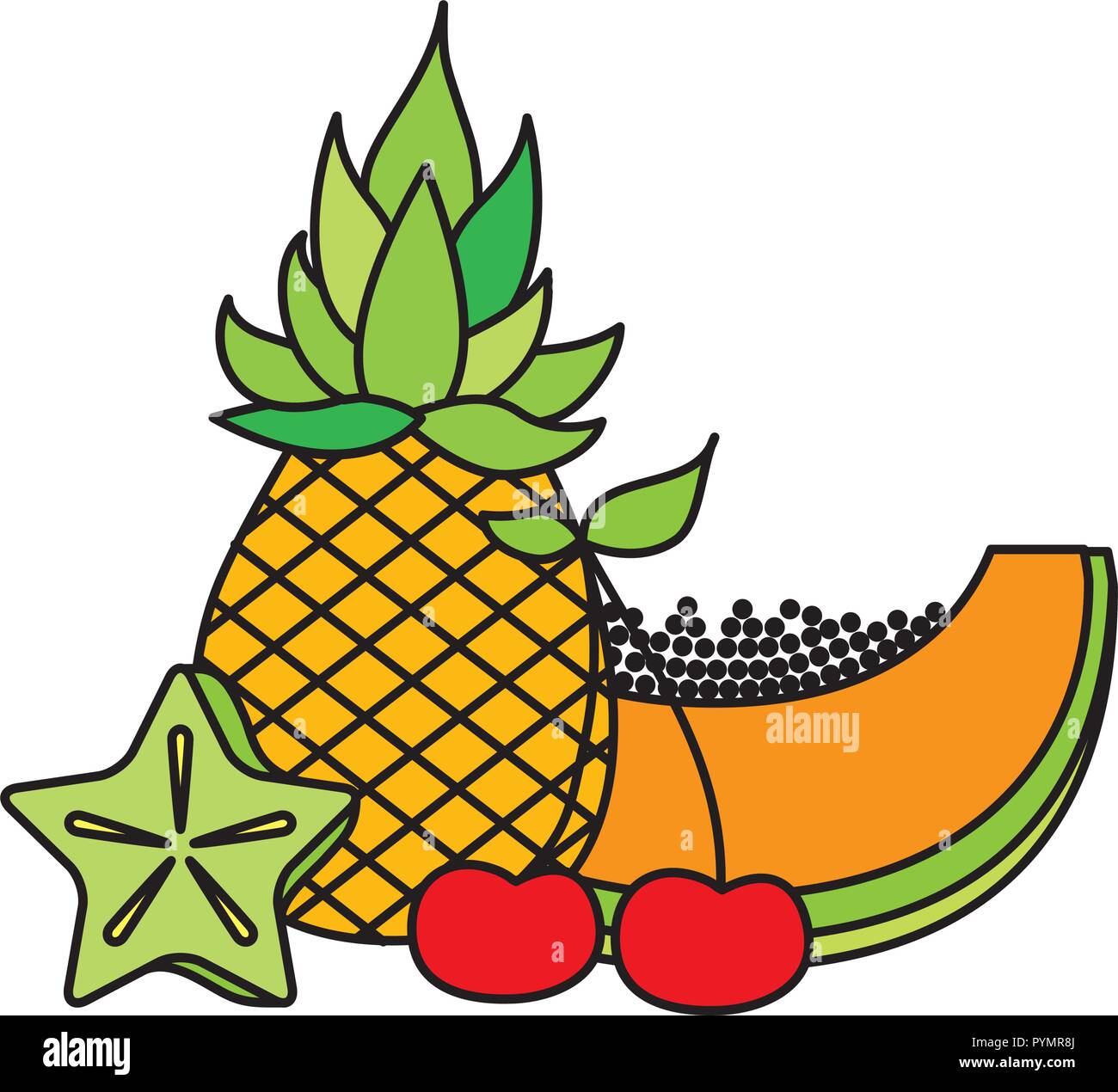 fruits fresh organic Stock Vector Image & Art - Alamy