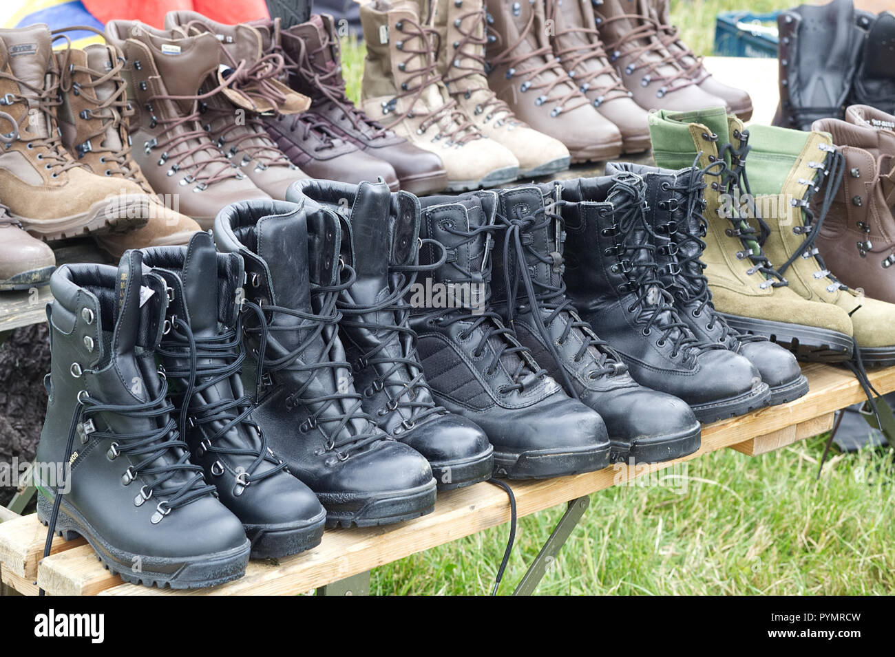 Regulation Army Boots on sale Stock Photo - Alamy