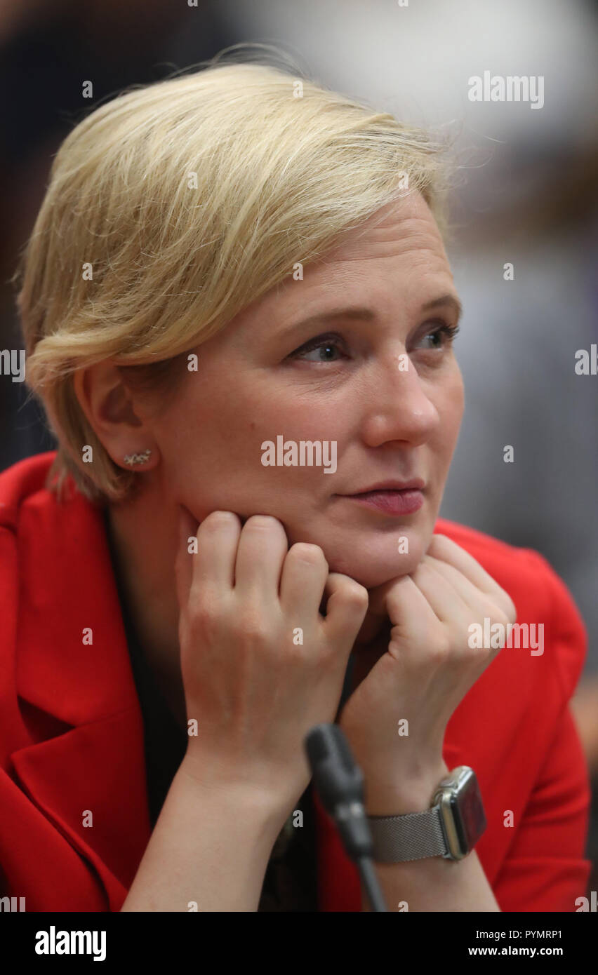 Stella Creasy MP at the International Congress of Parliamentary Women's Caucuses at Dublin castle today.  PRESS ASSOCIATION Photo. Stock Photo