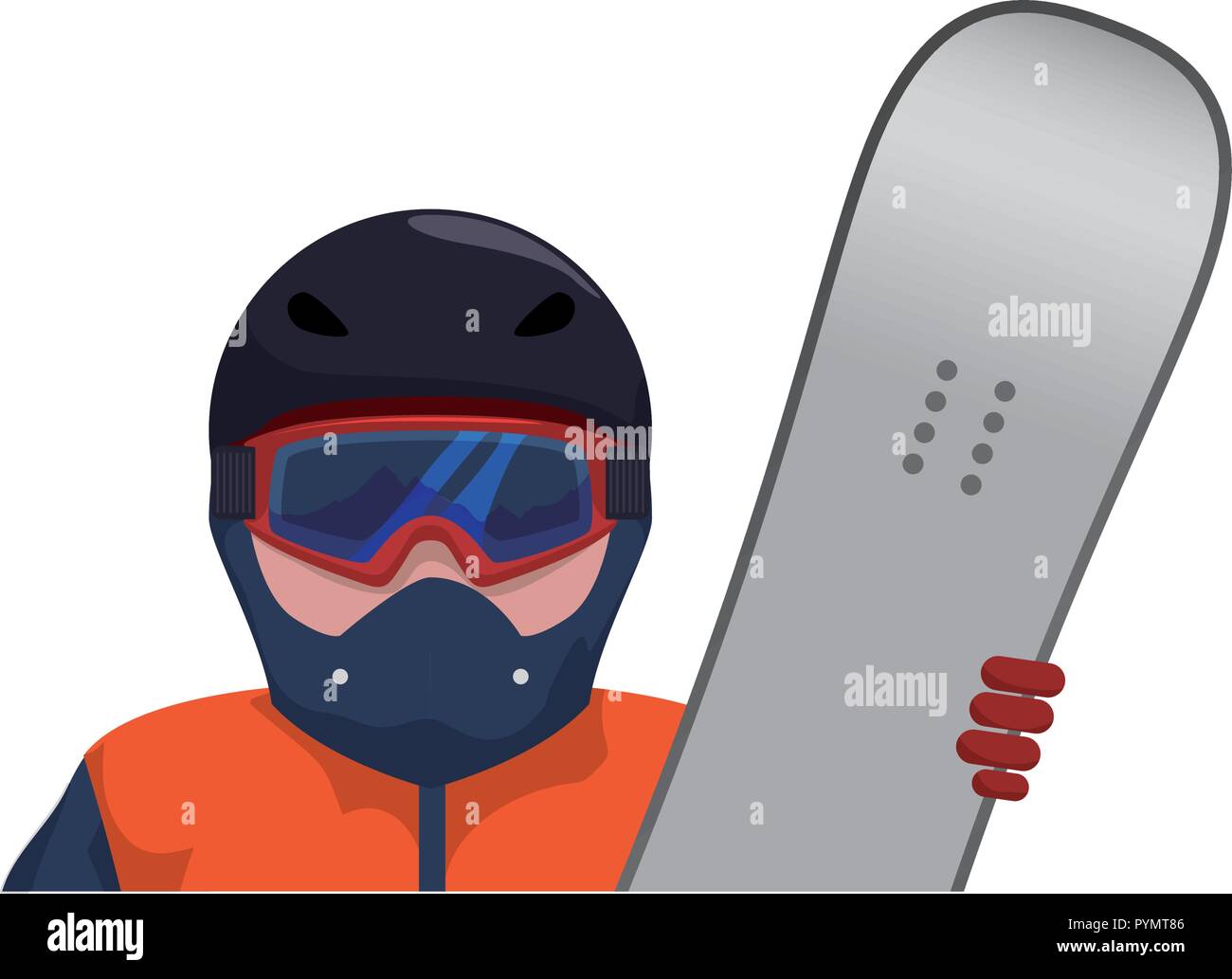 character snowboard athlete icon vector illustration design Stock Vector