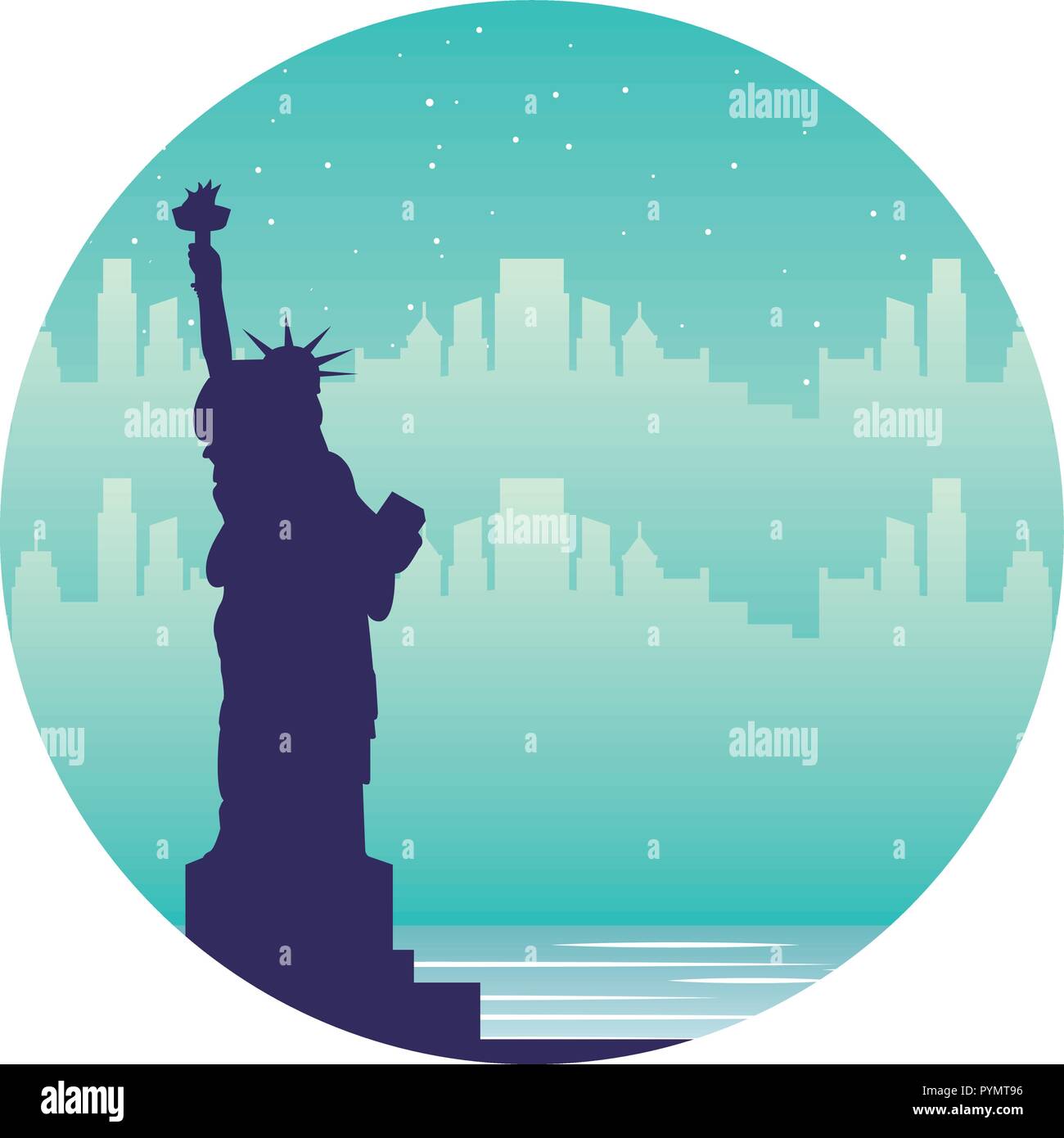 new york statue of liberty city landmark Stock Vector Image & Art - Alamy