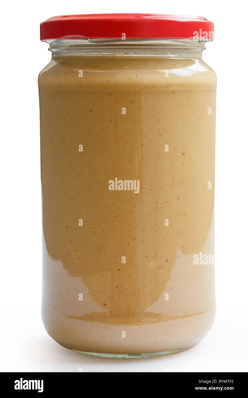 Download Closed Glass Jar Of Crunchy Peanut Butter With White Background Stock Photo Alamy PSD Mockup Templates