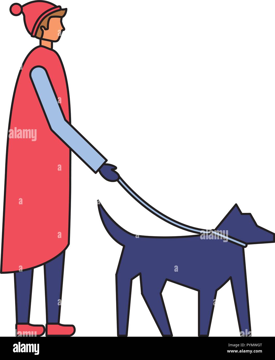 Frosty dog walk Stock Vector Images Alamy