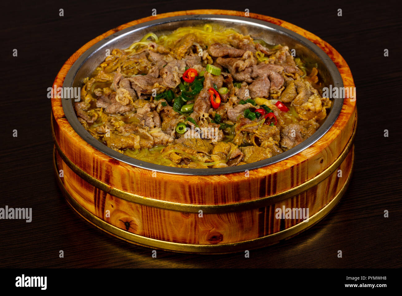 Chinese cuisine Spicy lamb with noodle Stock Photo Alamy