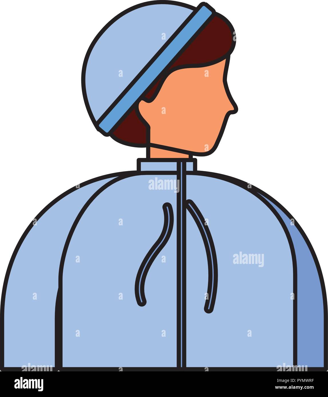 man character wearing winter clothes Stock Vector