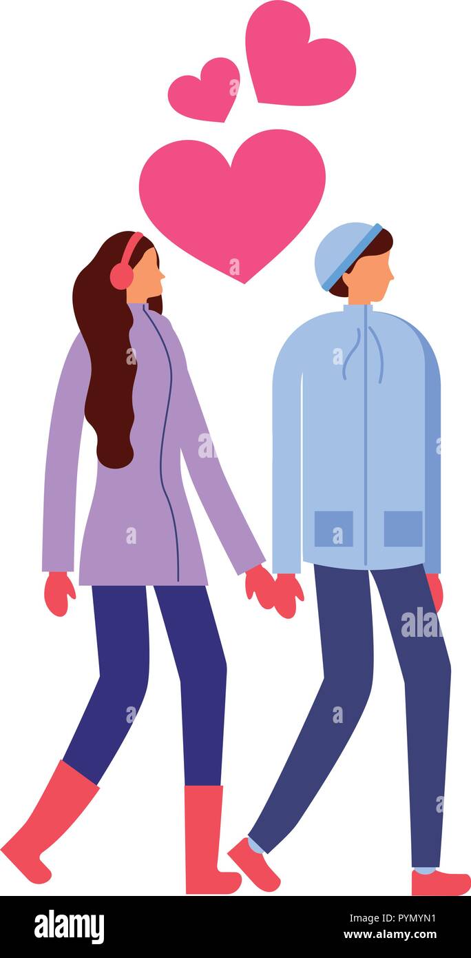 couple holding hands romantic love Stock Vector Image & Art - Alamy