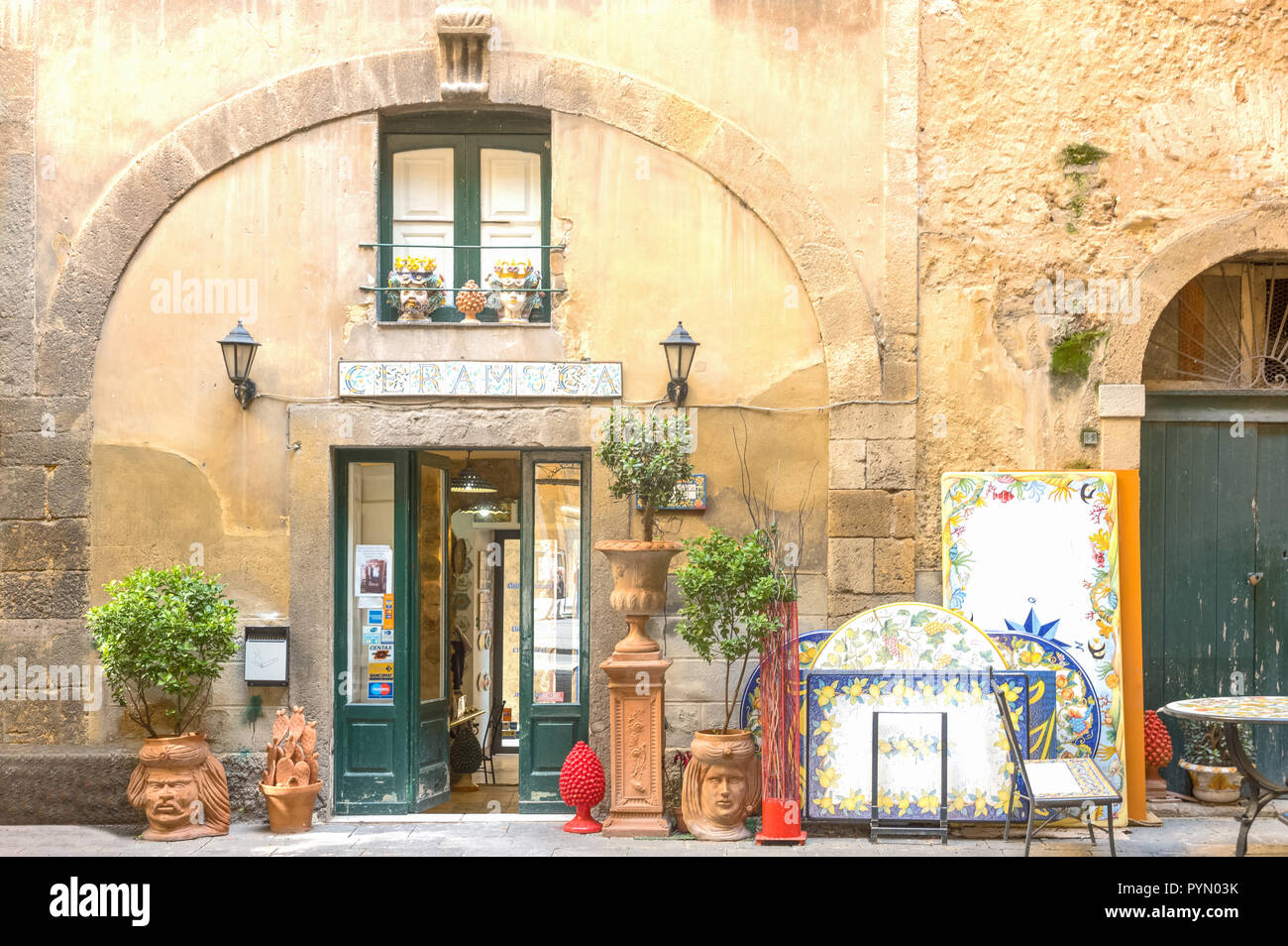 Ceramics caltagirone sicily italy hires stock photography and images