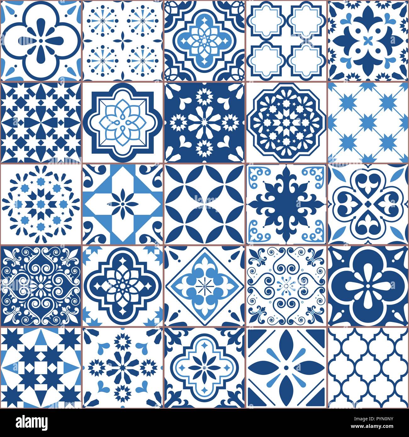 Vintage Mediterranean Geometric floral Tile 15cmx15cmx1cm 
