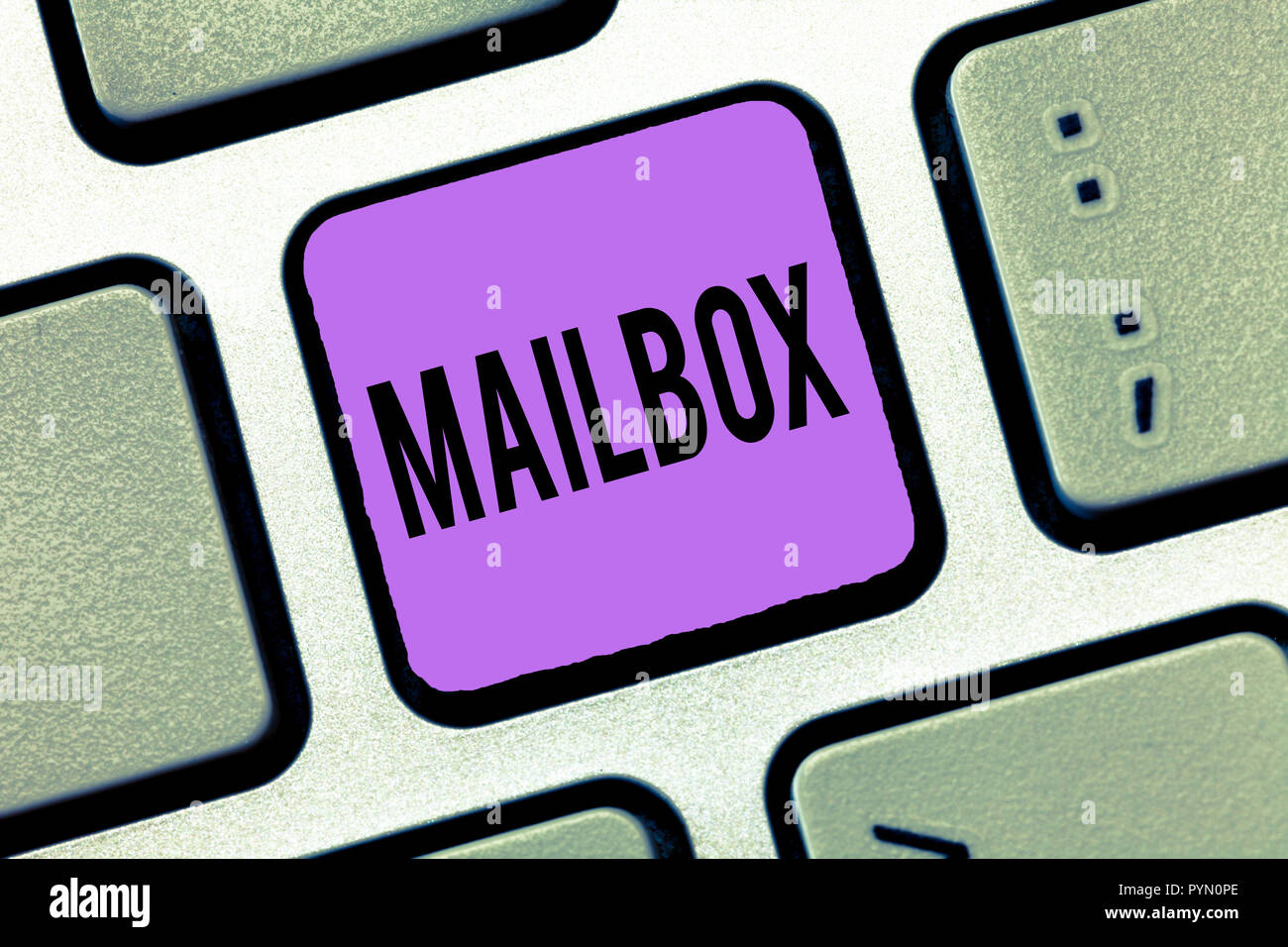 Writing note showing Mailbox. Business photo showcasing Box mounted on ...