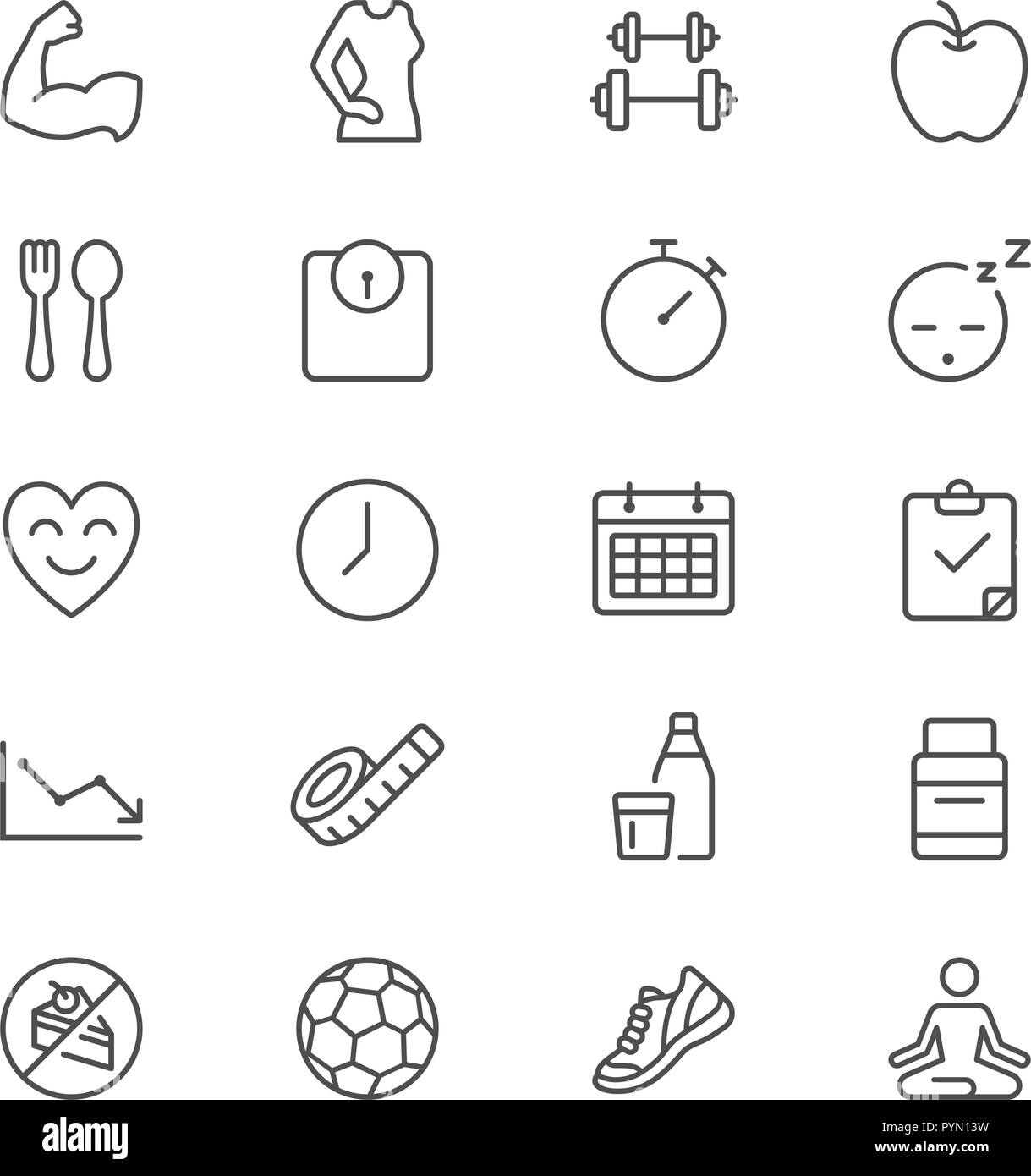 Health care thin icon set Stock Vector Image & Art - Alamy