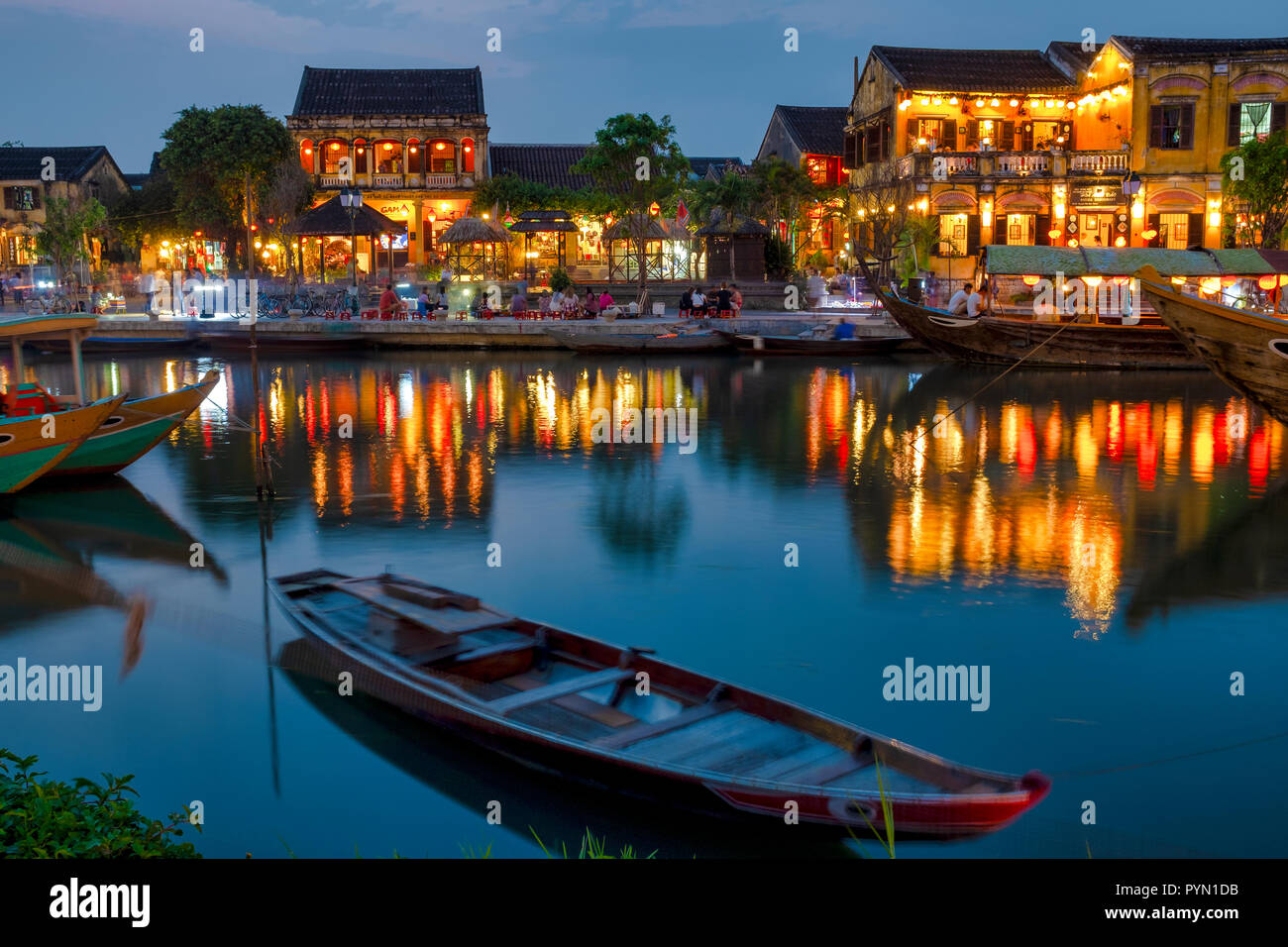 Hoi An riverfront, Hoi An, Vietnam Stock Photo