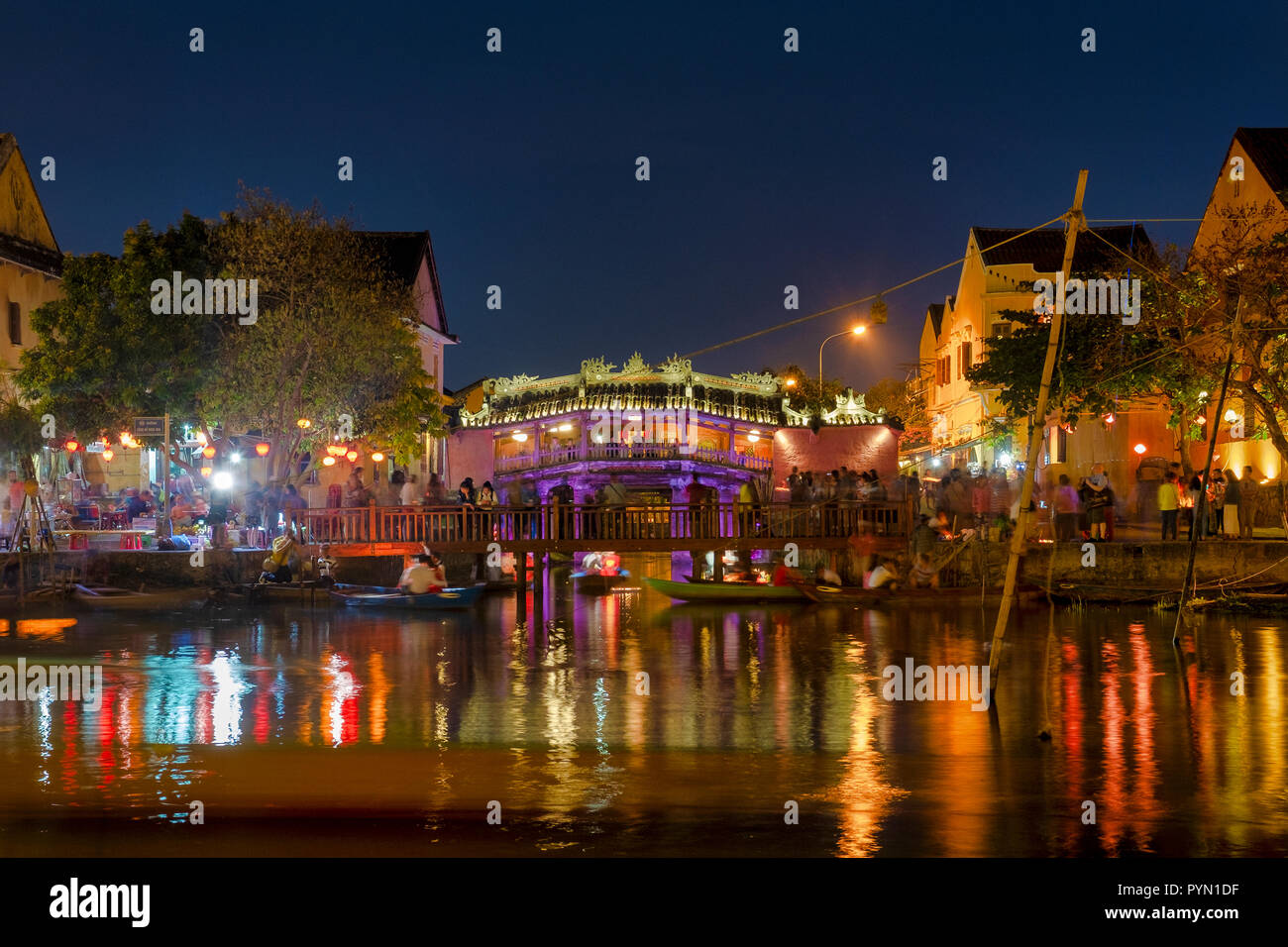 Japanese covered bridge, Hoi An, Vietnam Stock Photo