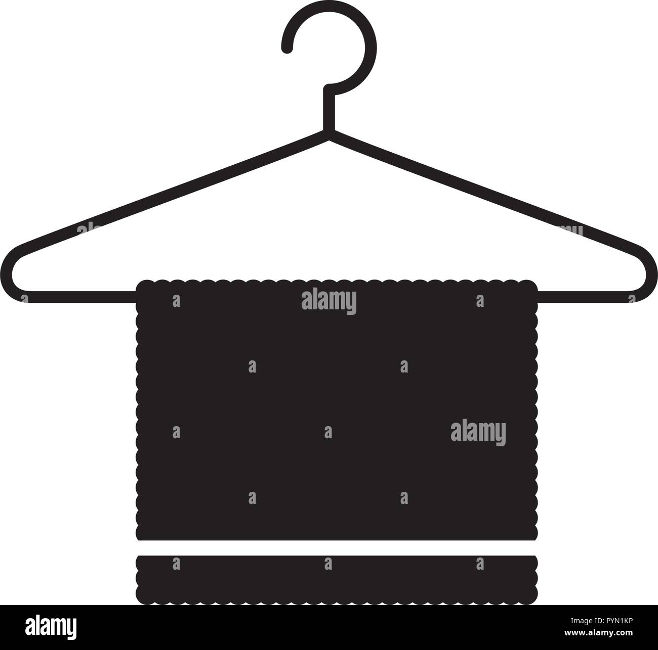 towel in hook icon vector illustration design Stock Vector