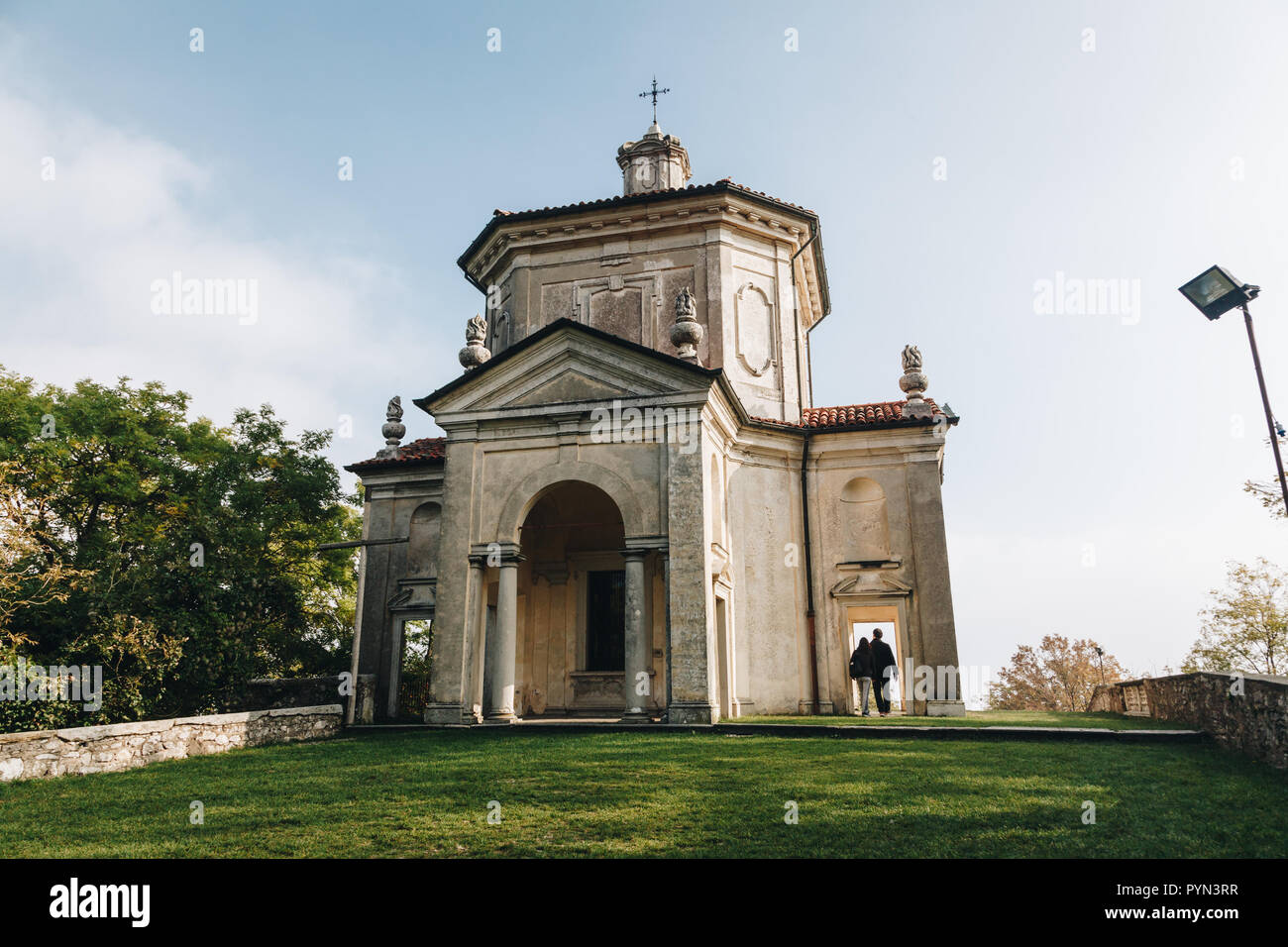 Varese OCT 2018 ITALY - last chapel in the Holy Way Sanctuary of the Sacro Monte of Varese ITALY Stock Photo