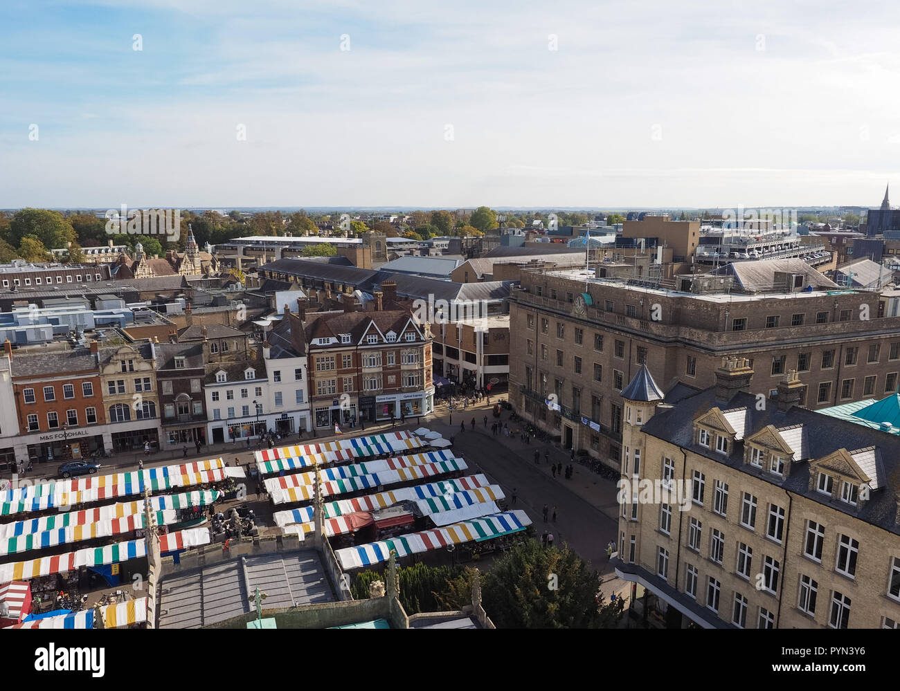 Aerial view cambridge market square hi-res stock photography and images ...