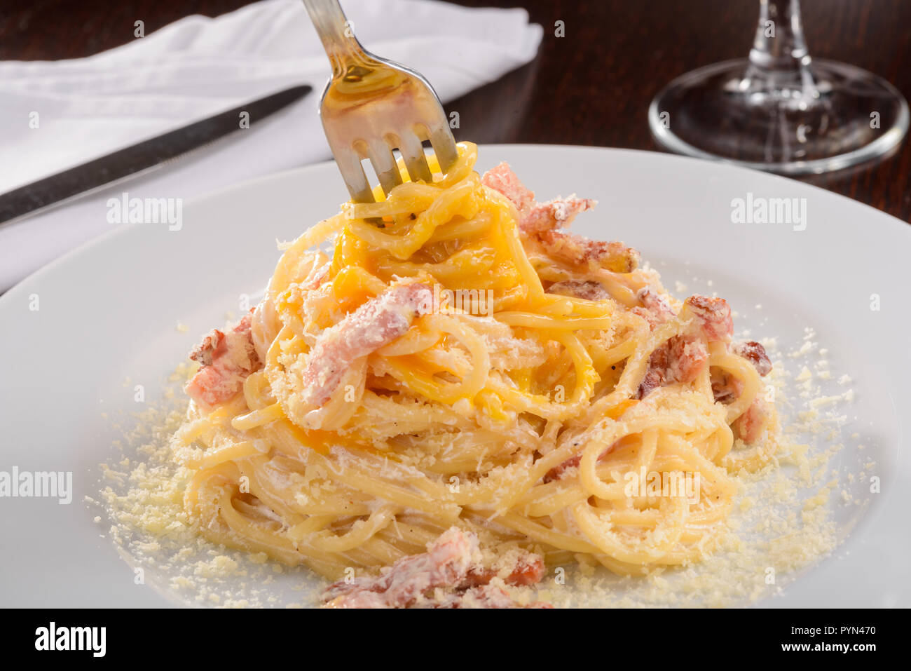 classic-pasta-carbonara-in-hi-res-stock-photography-and-images-alamy