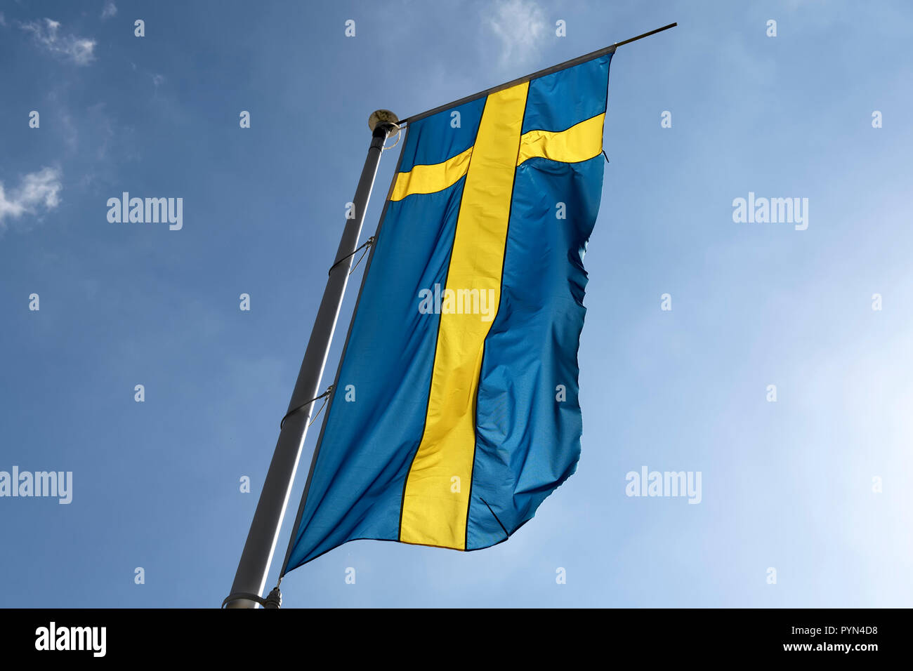Swedish national flag, Schwedische Nationalflagge Stock Photo