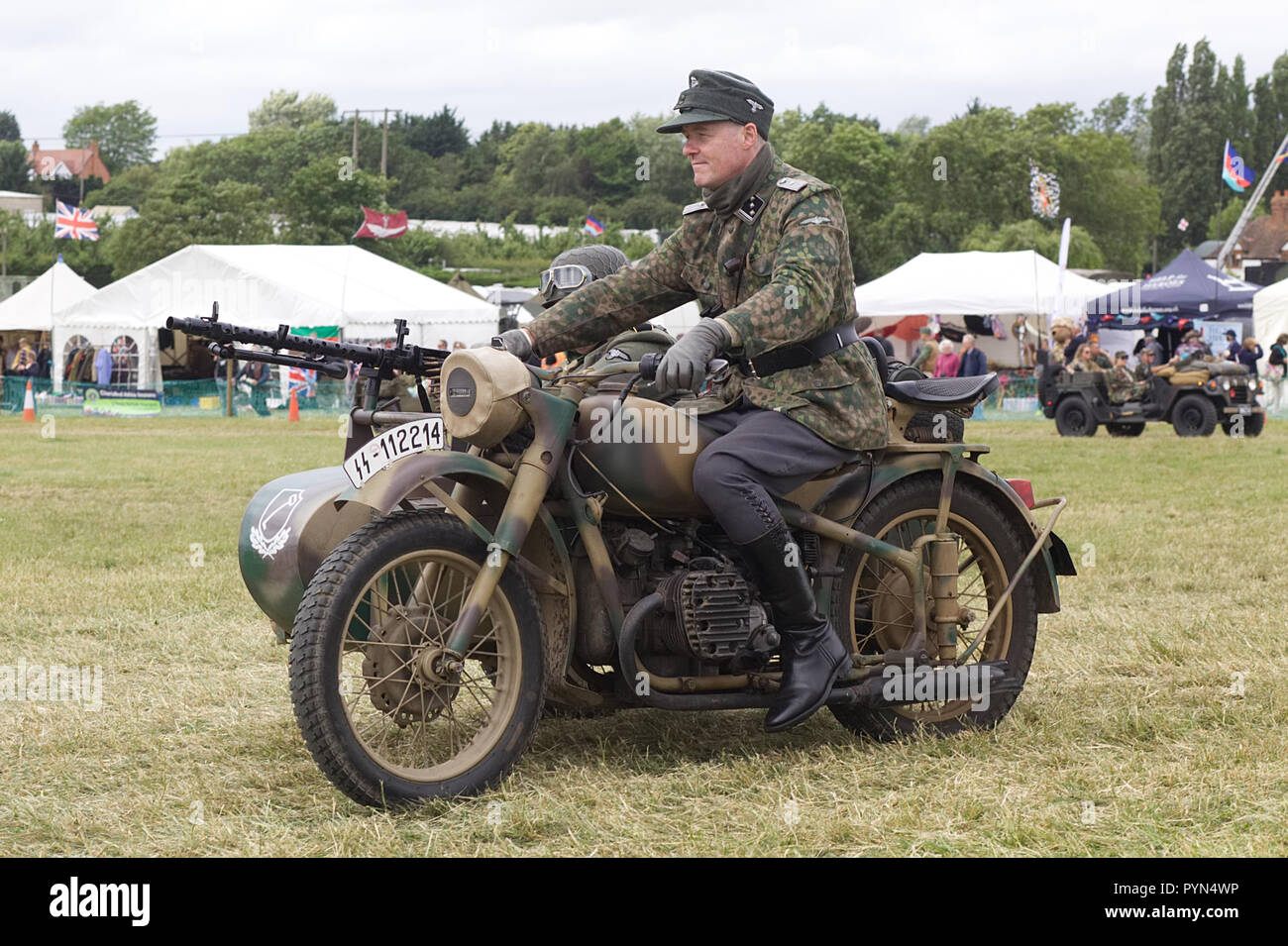 German officer on a German bike Stock Photo - Alamy