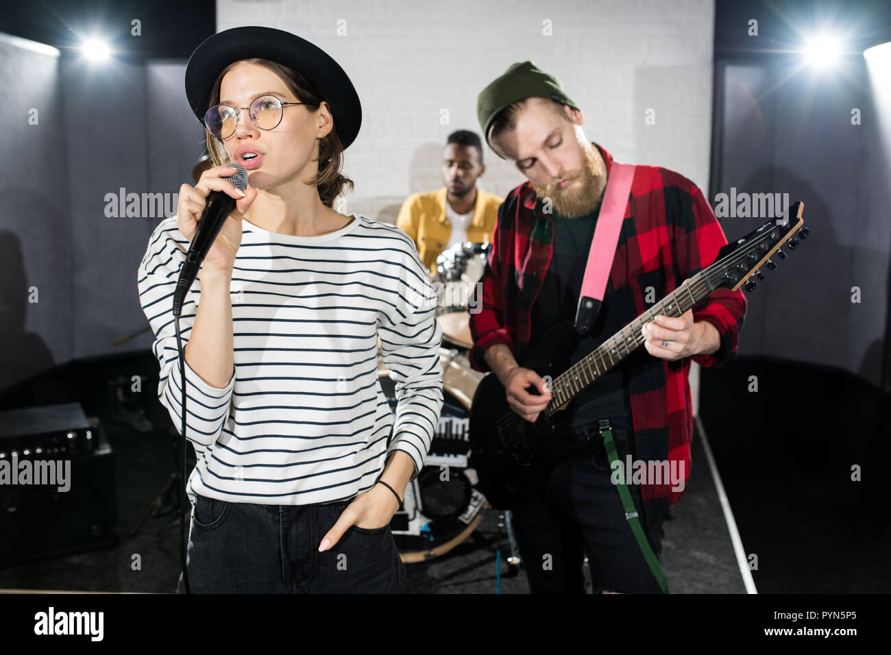 Band Playing Music Stock Photo Alamy