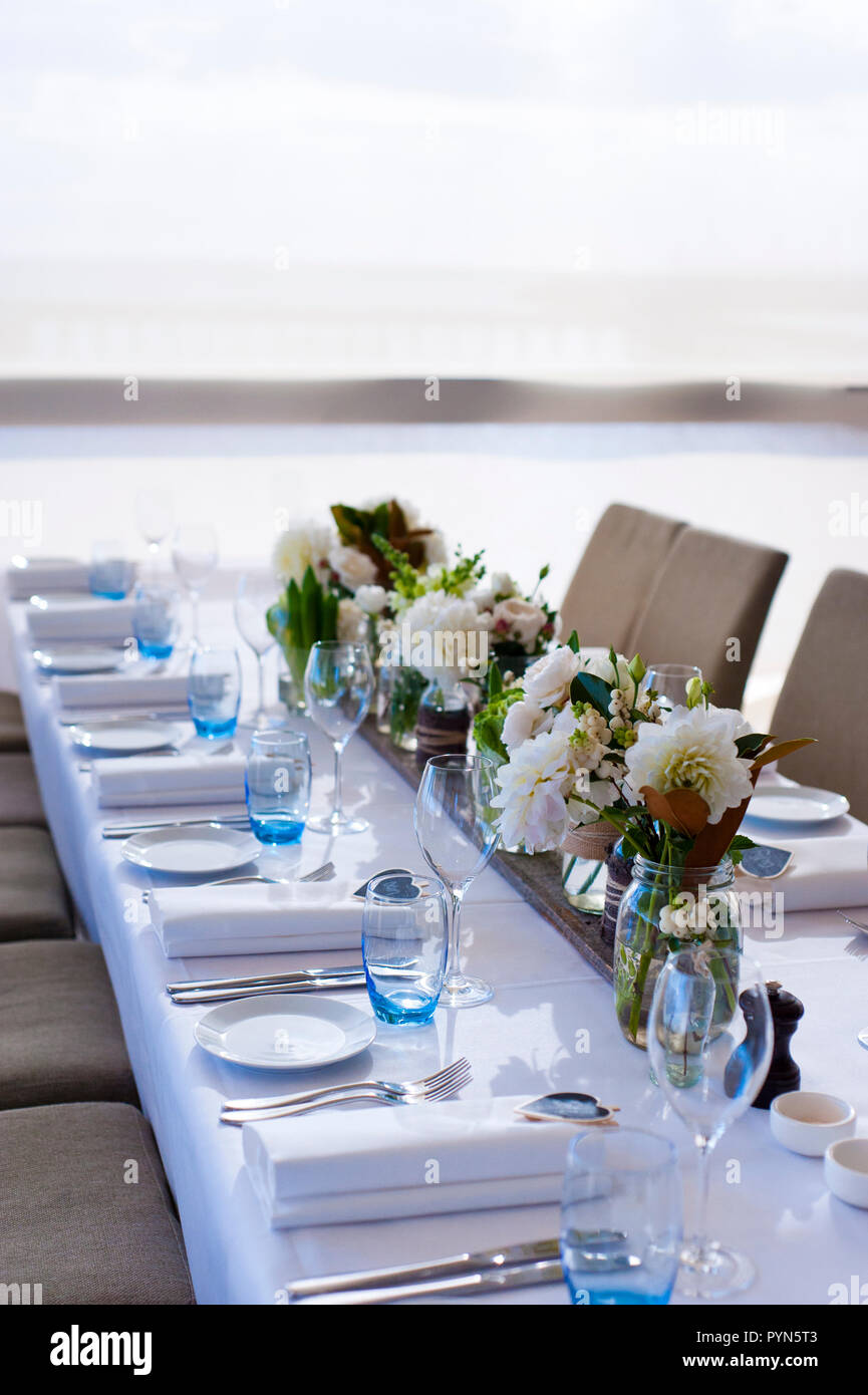 Simple Table Decoration For An Event Using The Colour Palette To