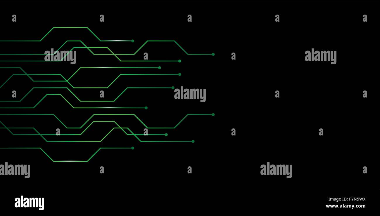 green abstract digital technology circuit board background vector illustration EPS10 Stock Vector