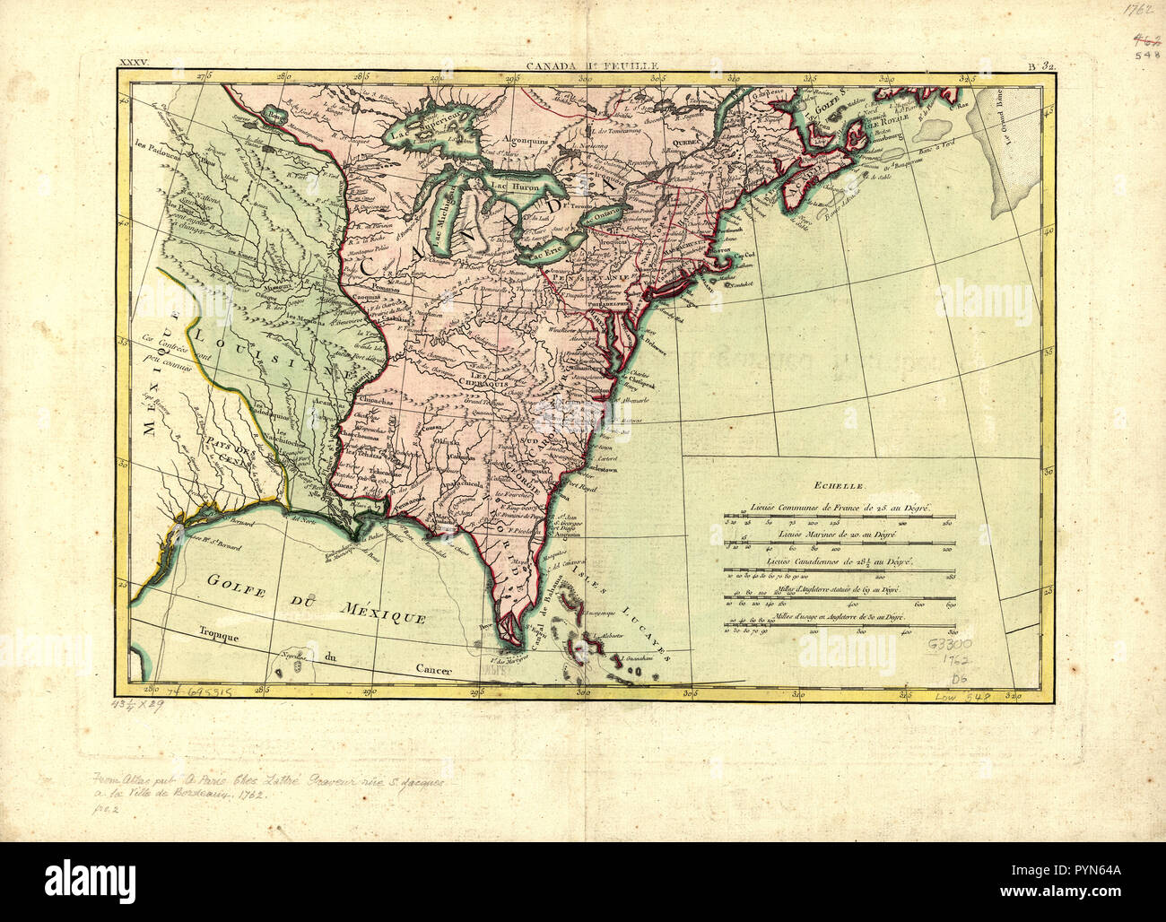 1700s north america maps hi-res stock photography and images - Alamy