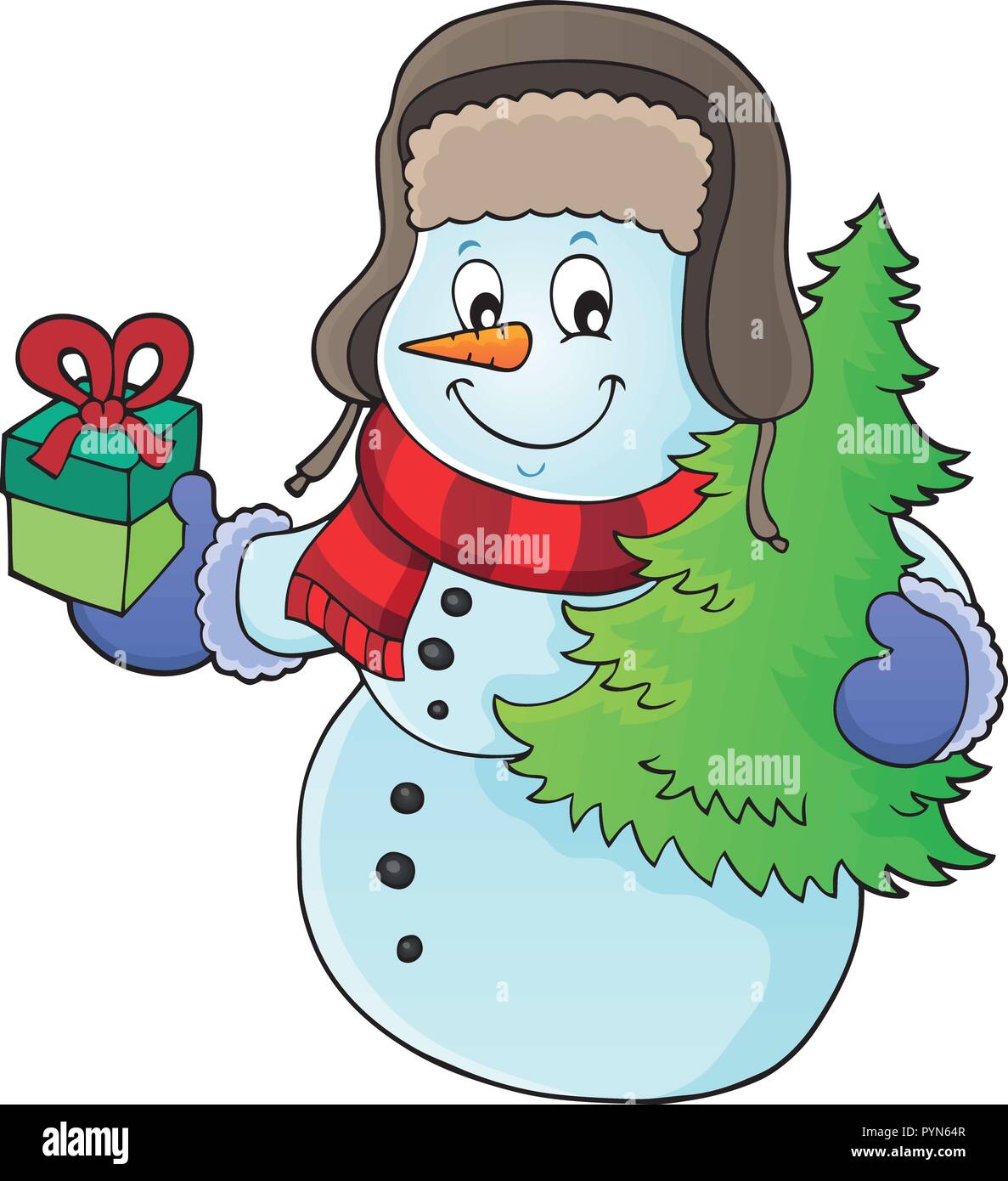 Christmas snowman subject image 1 - eps10 vector illustration Stock ...