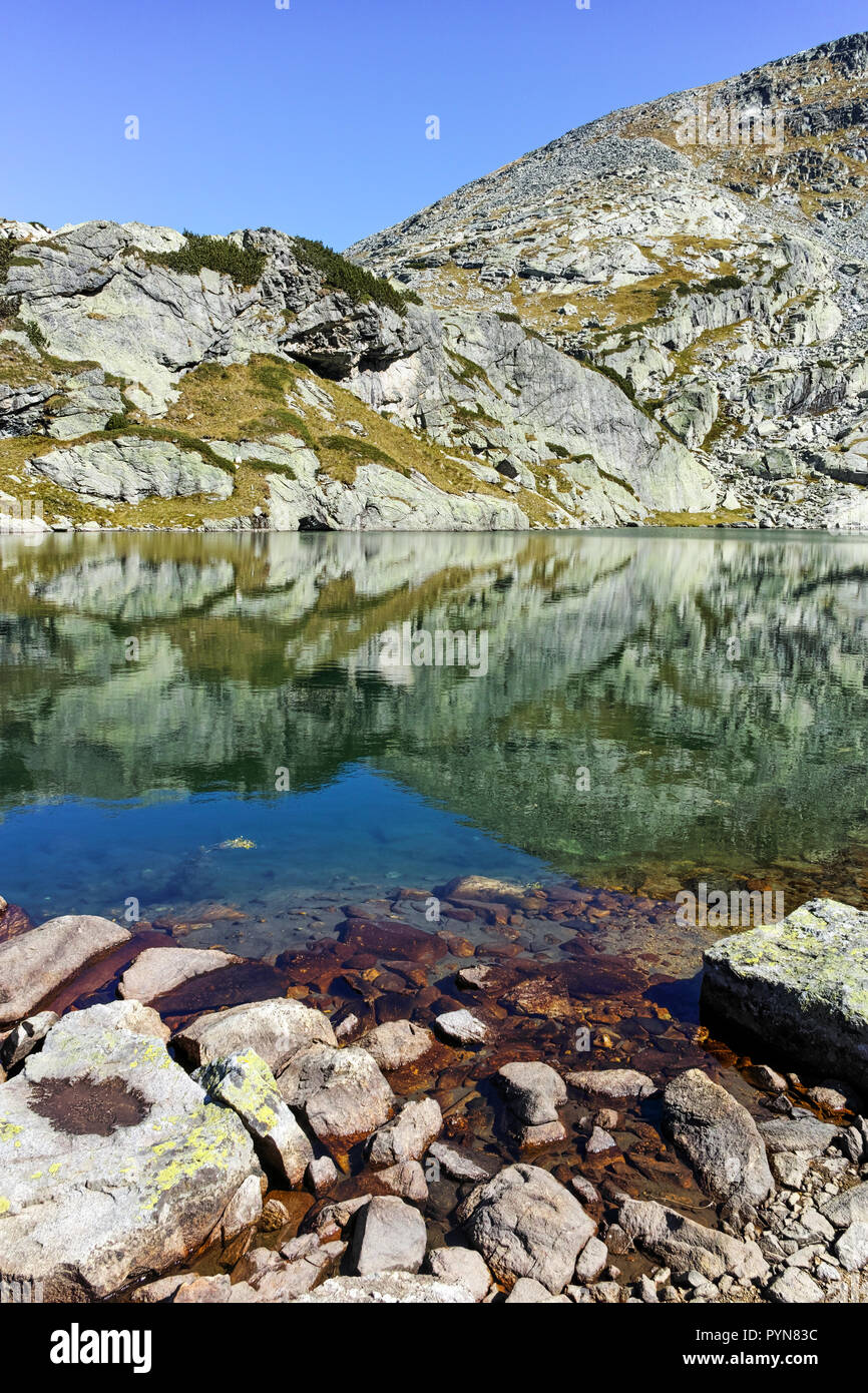 Amazing landscape of The Scary lake, Rila Mountain, Bulgaria Stock Photo