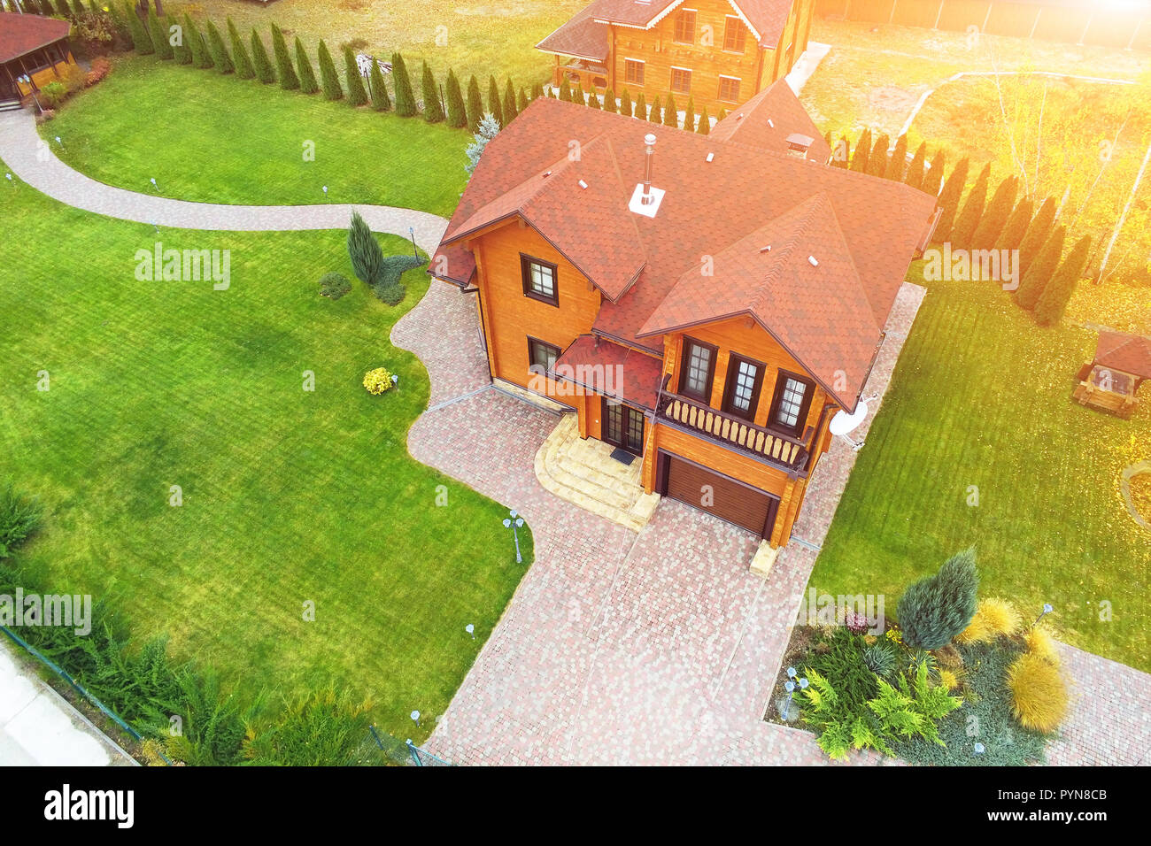 Modern cottage top view beautiful hi-res stock photography and images ...