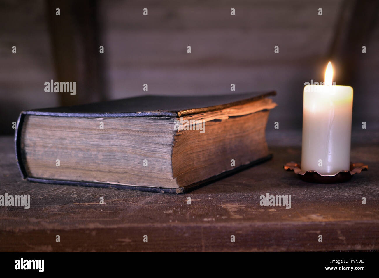 storybook candle book diary magic book old history Stock Photo Alamy