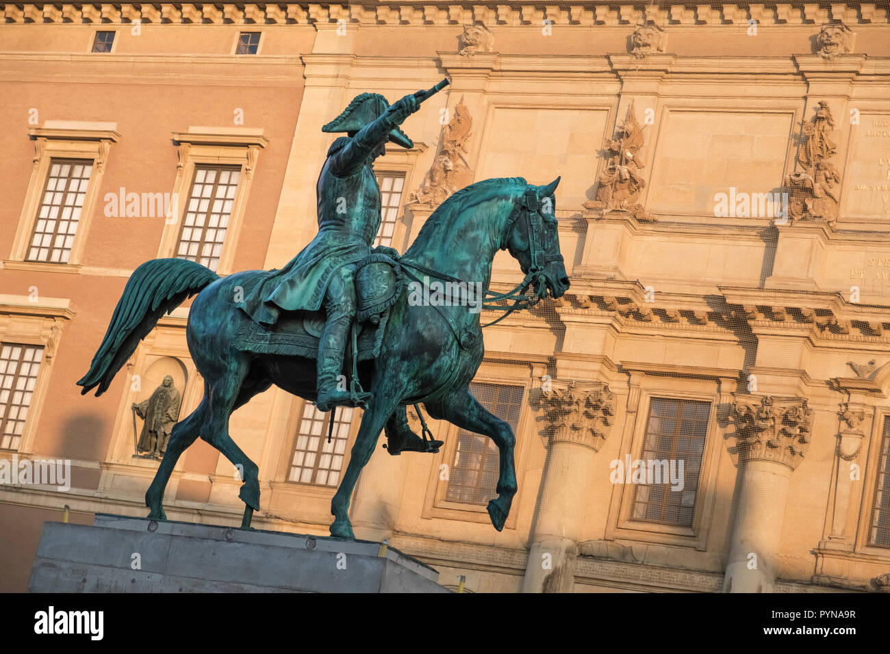 Statue of Karl XIV Johan at Karl Johans square outside the Royal