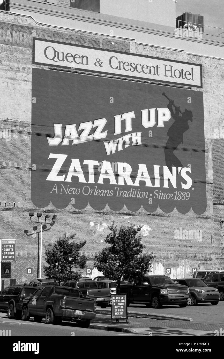 Zatarans, Jazz it up Mural, CBD, New Orleans, Louisiana, USA Stock Photo