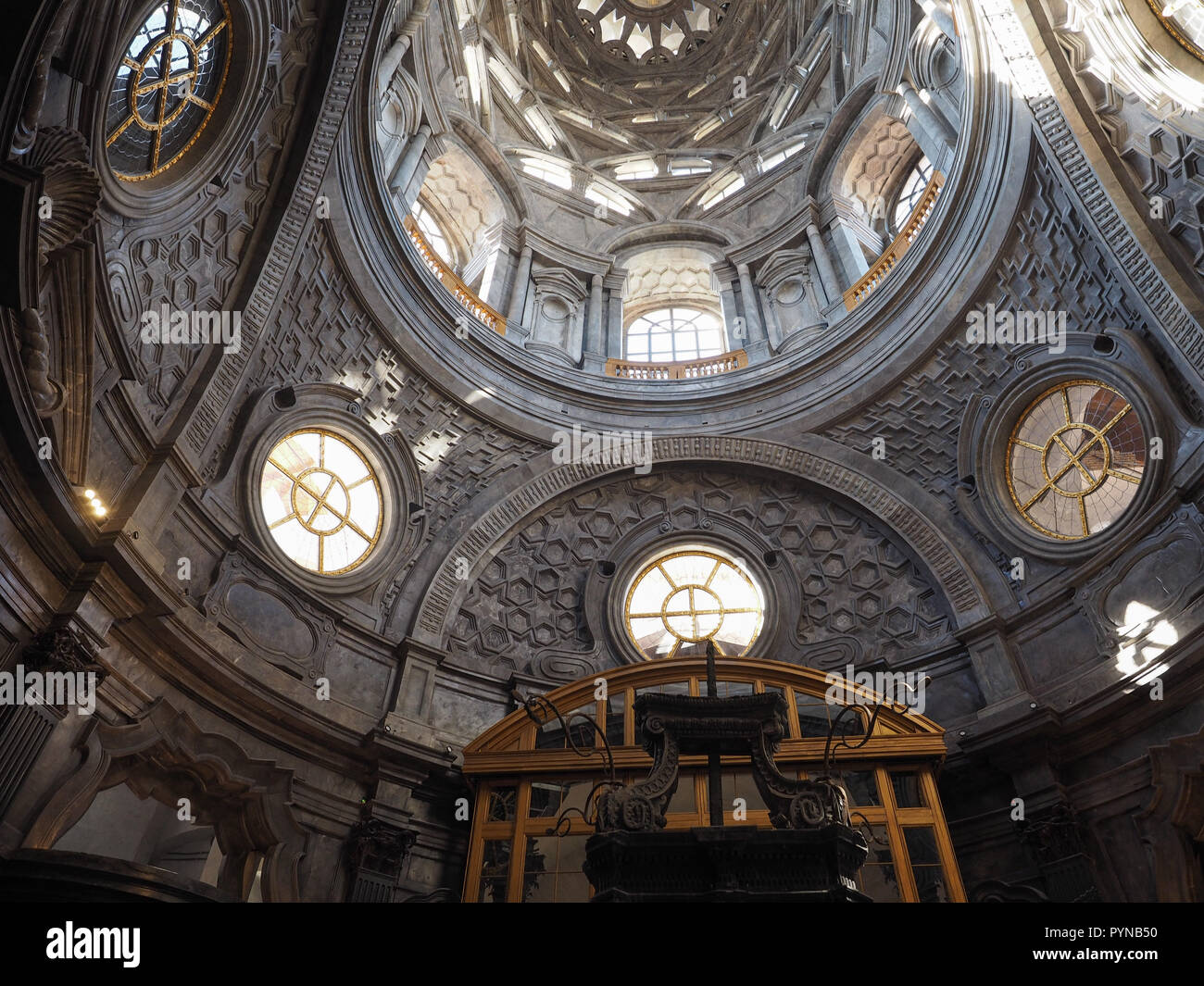 TURIN, ITALY CIRCA OCTOBER 2018 Cupola cappella della Sindone
