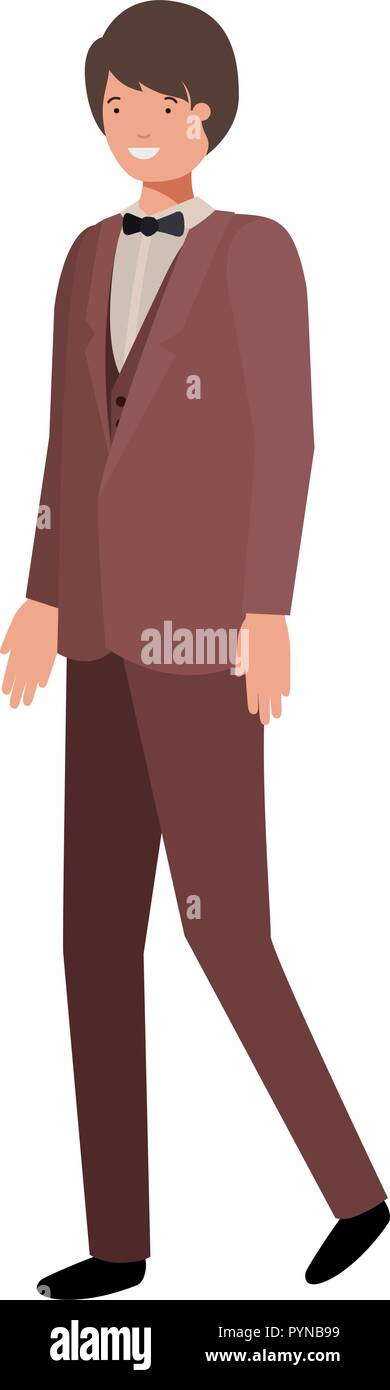young business man avatar character Stock Vector