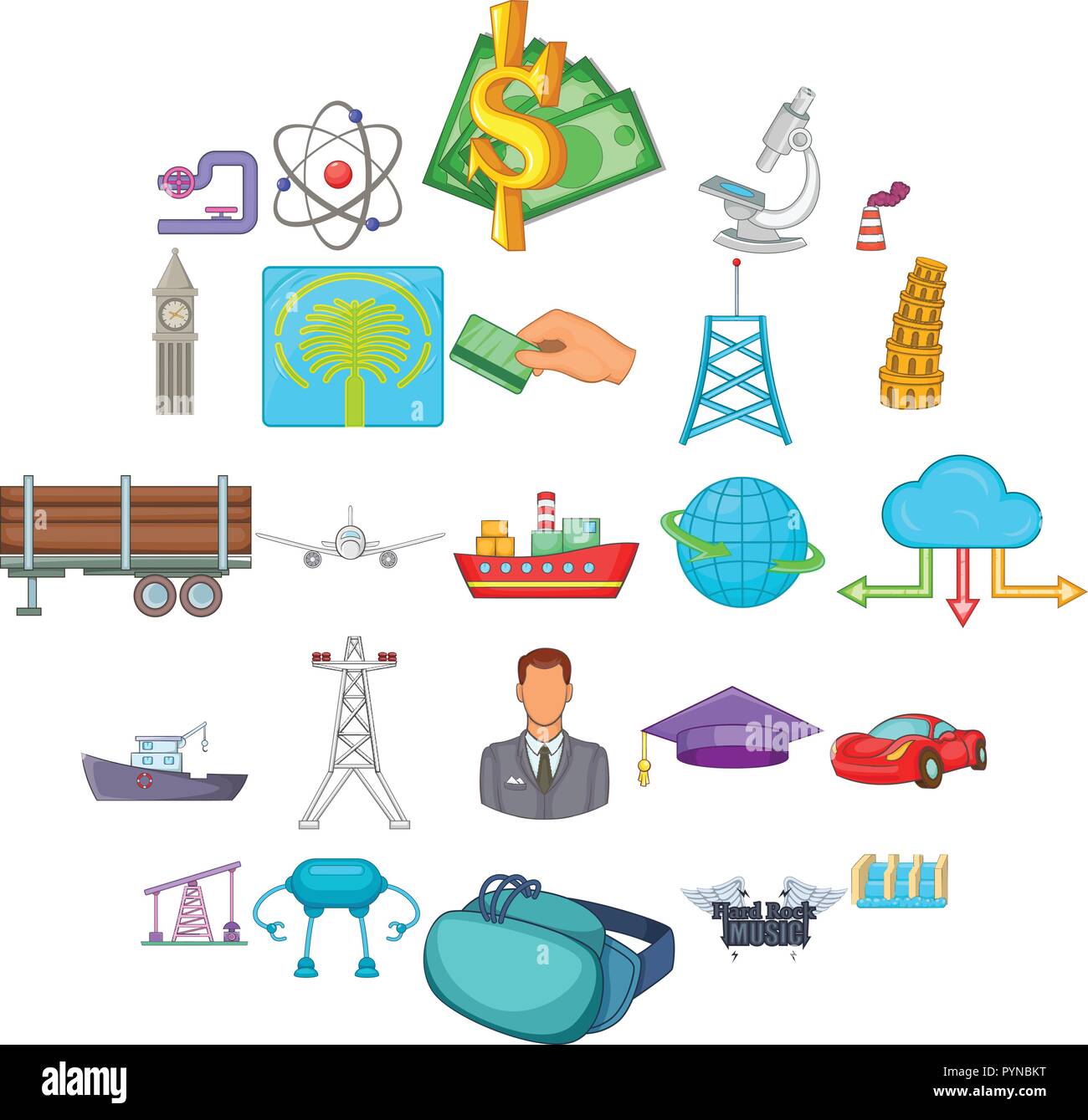 Screw icons set, cartoon style Stock Vector Image & Art - Alamy