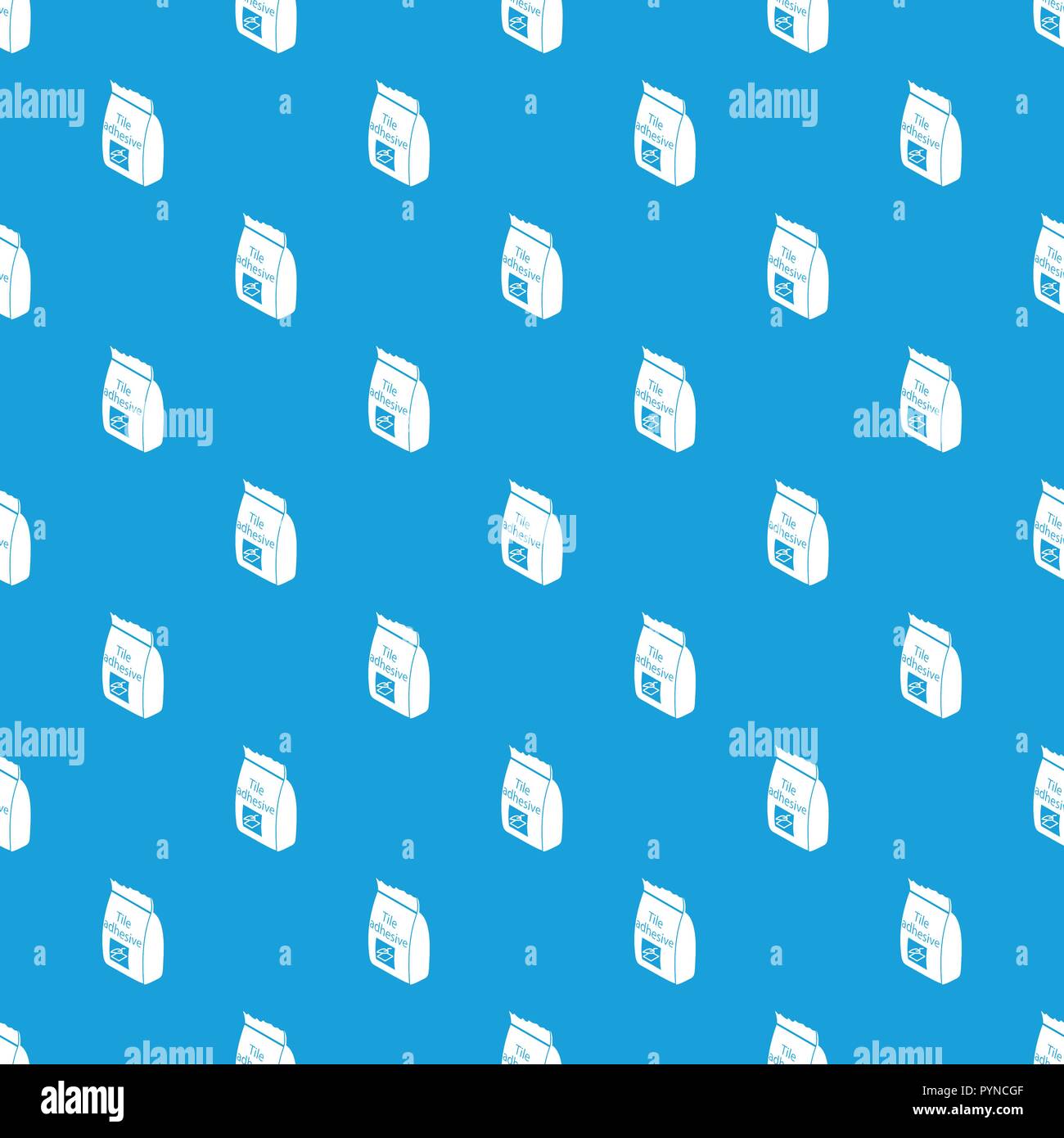 Tile adhesive pattern vector seamless blue Stock Vector
