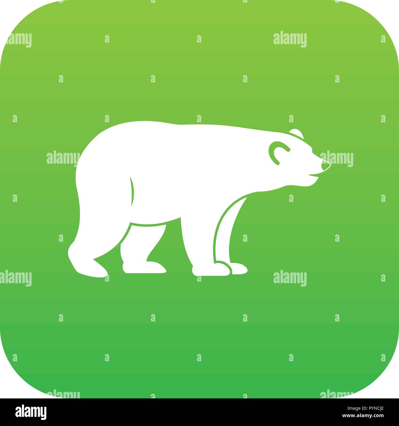 Wild bear icon digital green Stock Vector