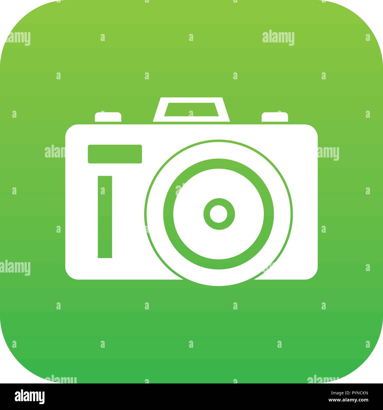 Photocamera icon digital green Stock Vector