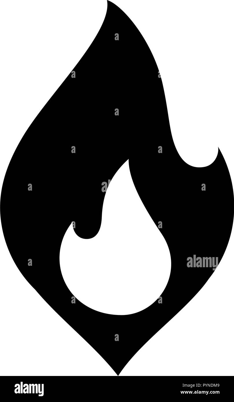 Fire flames, new black icon vector illustration Stock Vector Image ...