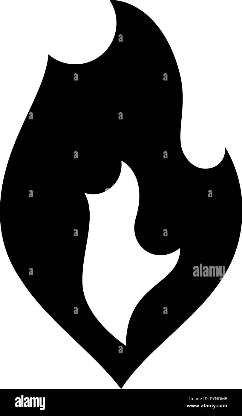 Fire flames, new black icon vector illustration Stock Vector Image ...