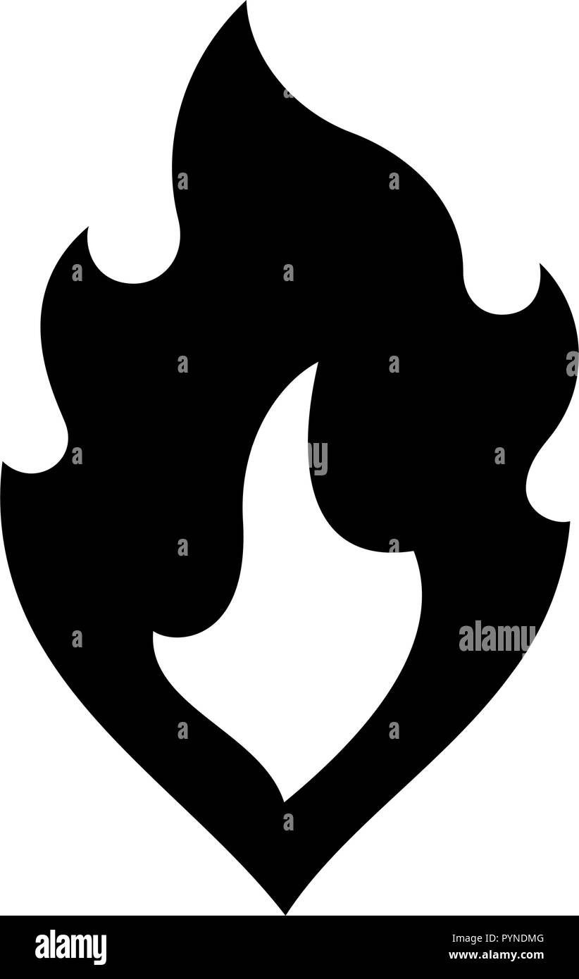 Fire flames, new black icon vector illustration Stock Vector Image ...