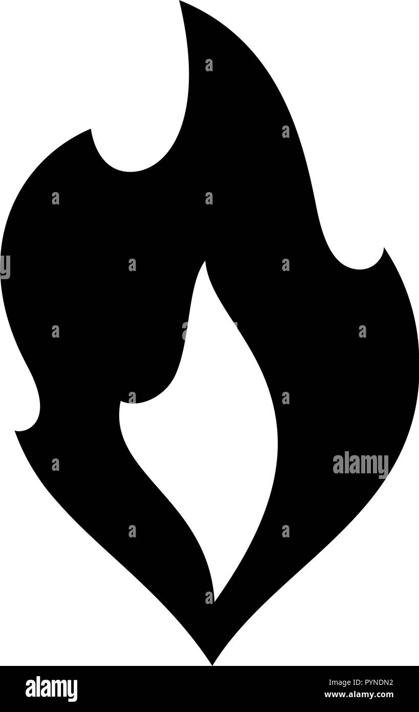 Fire flames, new black icon vector illustration Stock Vector Image ...