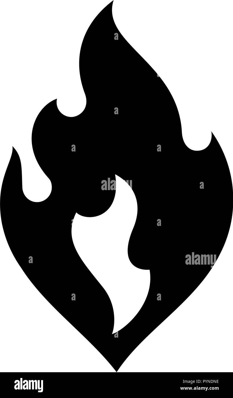 Fire flames, new black icon vector illustration Stock Vector Image ...