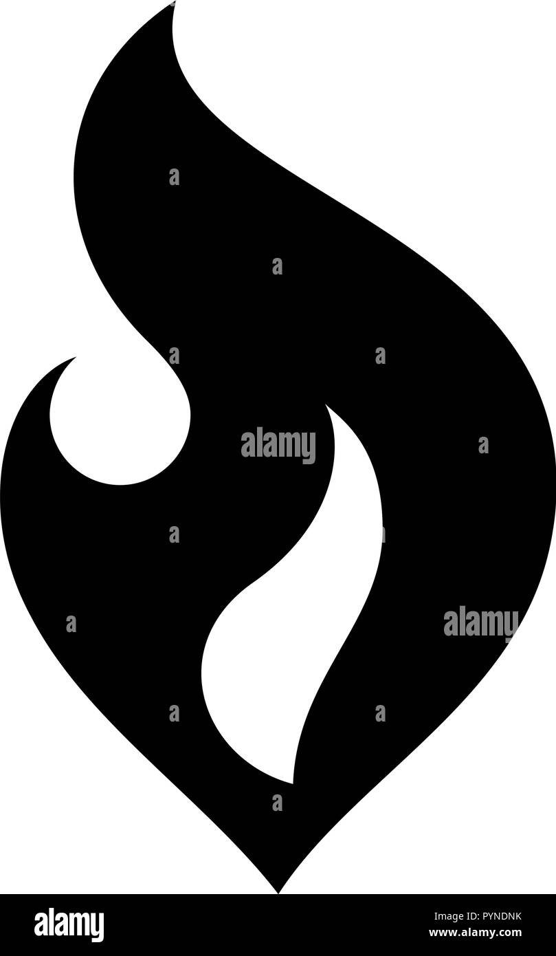 Fire flames, new black icon vector illustration Stock Vector Image ...