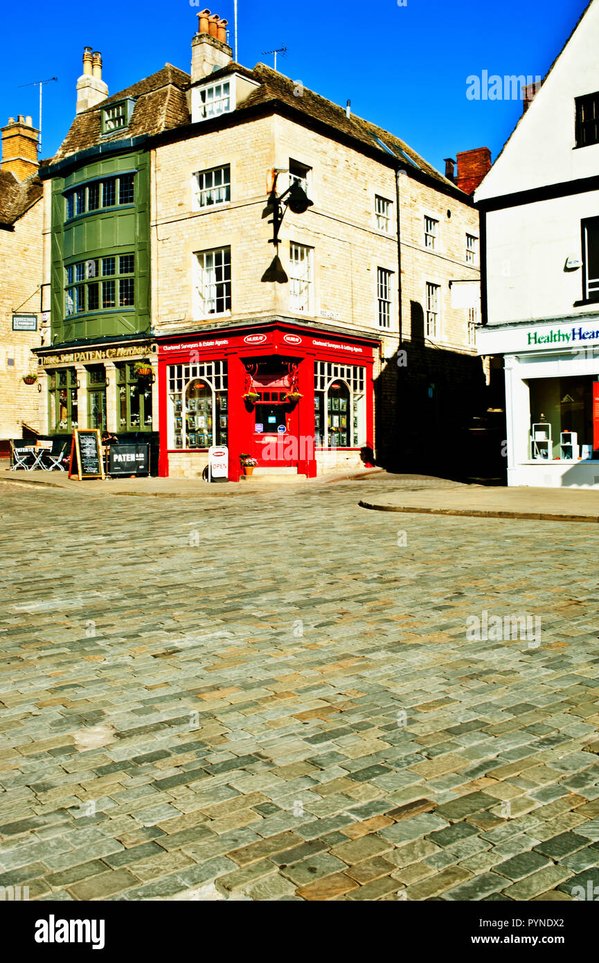 Red Lion Square, Stamford, Lincolnshire, England Stock Photo